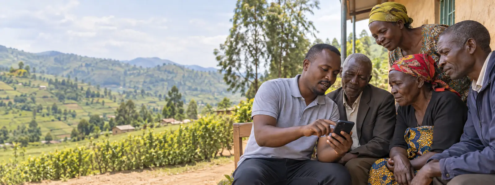 Ishusho rusange y'abaturage bakuru bo mu cyaro cy'u Rwanda bigishwa gukoresha smartphone